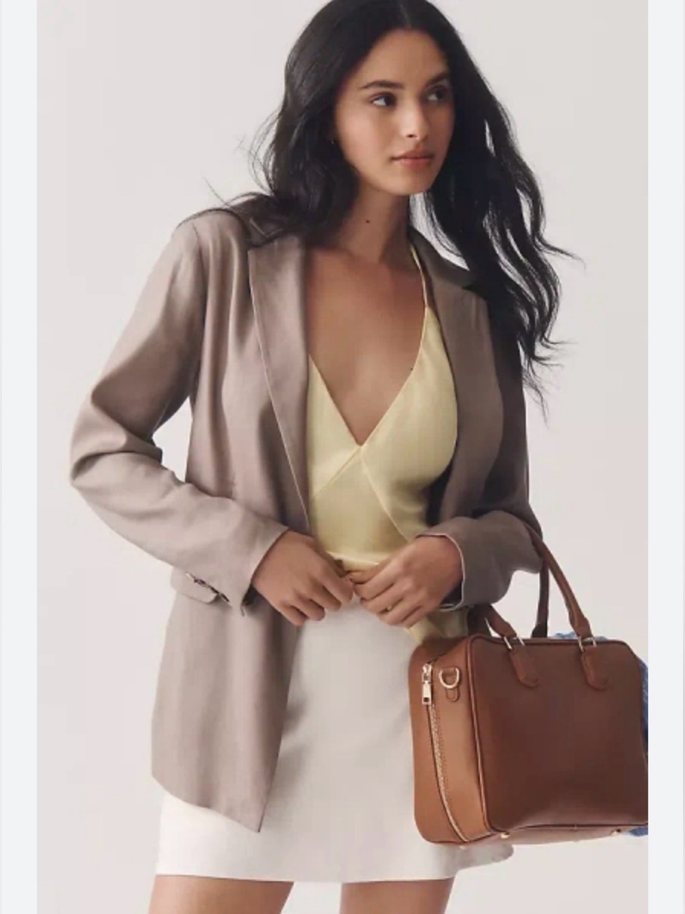 NWT Anthropologie Maeve The Tessie European Linen Stretch Blazer Medium